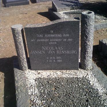 RENSBURG Nicolaas, Jansen van 1921-1968