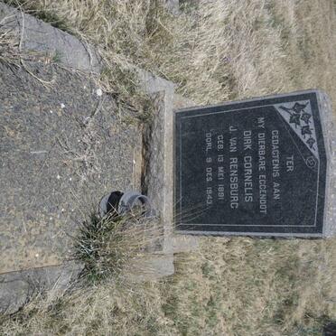 RENSBURG Dirk Cornelis, J. van 1891-1943