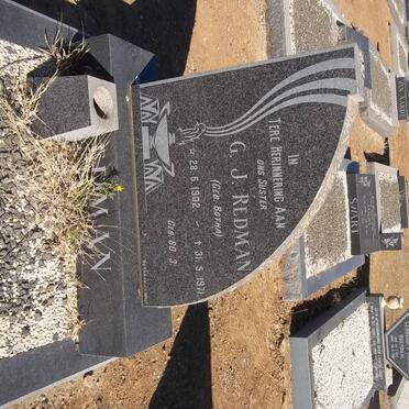 REDMAN G.J. nee BOTHA 1902-1971