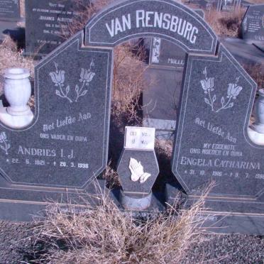 RENSBURG Andries I.J., van 1921-1998 &amp; Engela Catharina 1918-1992