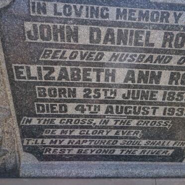 ROWE John Daniel 1859-1935