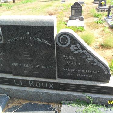 ROUX Petrus Jakobus, le 1877-1960 &amp; Anna Maria JORDAAN 1887-1978