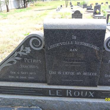 ROUX Petrus Jakobus, Le 1877-1960 &amp; Anna Maria JORDAAN 1887-1978