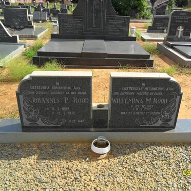 ROOD Johannes P. 1898-1972 &amp; Wilhelmina M. 1887-1982