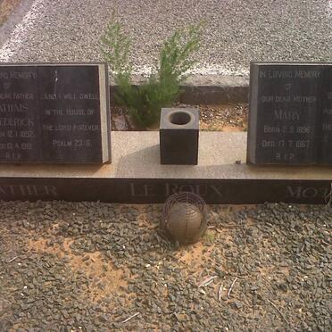 ROUX Mathais Frederick, Le 1892-1961 &amp; Mary 1896-1967