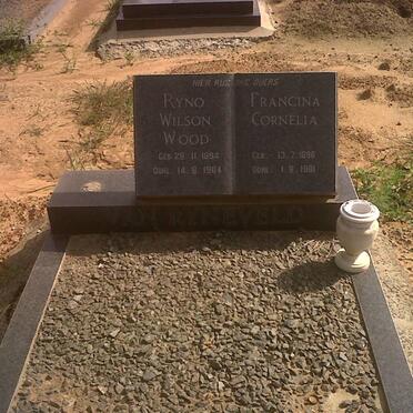 RYNEVELD Ryno Wilson Wood, van 1894-1964 &amp; Francina Cornelia 1896-1981
