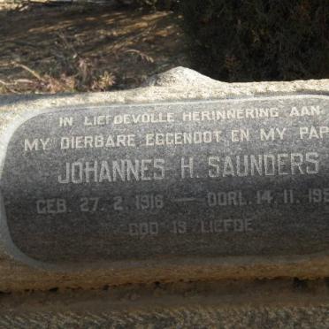 SAUNDERS Johannes H. 1916-1958