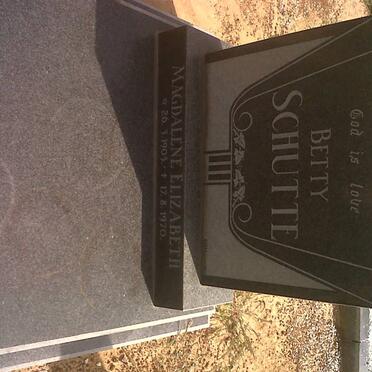 SCHUTTE Magdalene Elizabeth 1903-1970