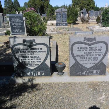 SEARLE Henry 1886-1935 &amp; Johanna Petinah 1899-1962