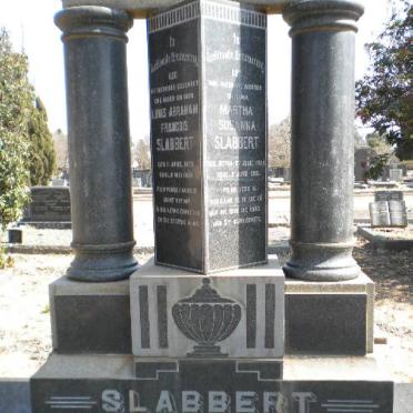 SLABBERT Louis Abraham Francois 1875-1950 &amp; Martha Susanna BOTHA 1884-1968
