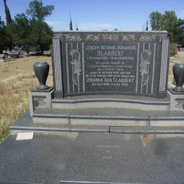 SLABBERT Jurgen Hendrik Johannes 1882-1951 &amp; Johanna Ada 1890-1956