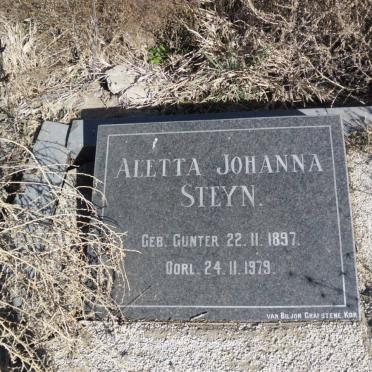 STEYN Aletta Johanna nee GUNTER 1897-1979