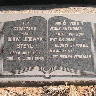 STEYL Jacob Abraham 1888-1951 :: STEYL Douw Lodewyk 1918-1949