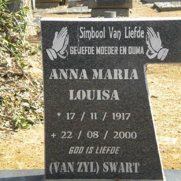 SWART Anna Maria Louisa nee VAN ZYL 1917-2000