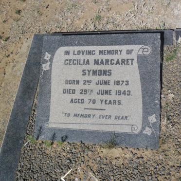 SYMONS Thomas Alfred 1864-1949 &amp; Cecilia Margaret 1873-1943