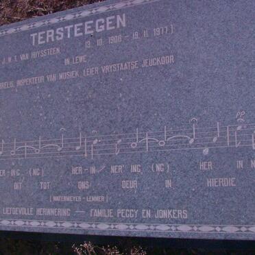 TERSTEEGEN J.W.T. Van Huysteen 1908-1977