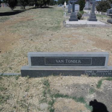 TONDER Daniel Johannes, van 1894-1979