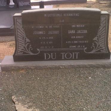TOIT Johannes Jacobus, du 1908-1971 &amp; Sara Jacoba SCHOLTZ 1908-1972 