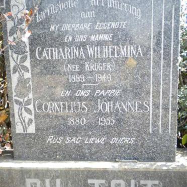 TOIT Cornelius Johannes, du 1880-1955 &amp; Catharina Wilhelmina KRUGER 1889-1949 