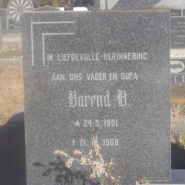 ? Barend B. 1901-1968 &amp; Elsie M. SCHOEMAN 1908-1968 