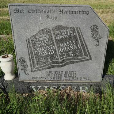 VISSER Johannes David 1924-1997 &amp; Maria Johanna 1928-2002
