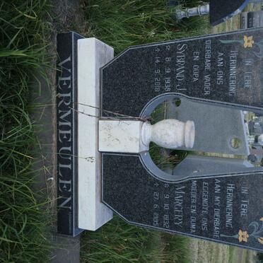 VERMEULEN Sybrand J. 1938-2018 &amp; Margery 1932-1995