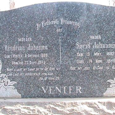 VENTER Sarel Johannes 1883-1948 &amp; Hendrina Johanna VENTER 1888-1945