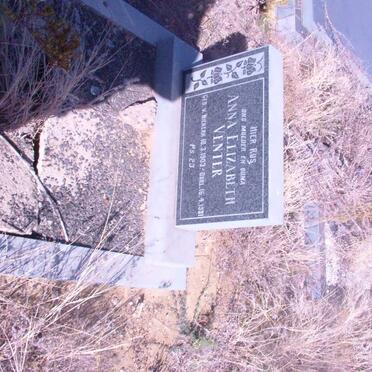 VENTER Anna Elizabeth nee V. NIEKERK 1903-1981