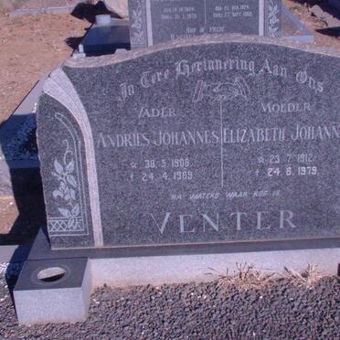 VENTER Andries Johannes 1908-1969 &amp; Elizabeth Johanna 1912-1979