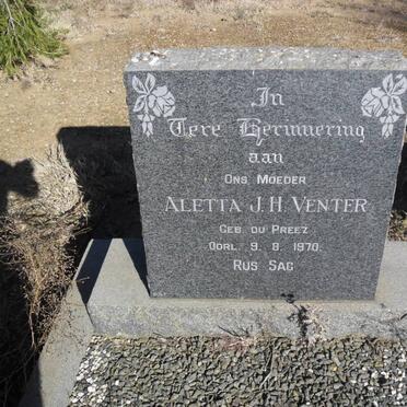VENTER Aletta J.H. nee DU PREEZ -1970