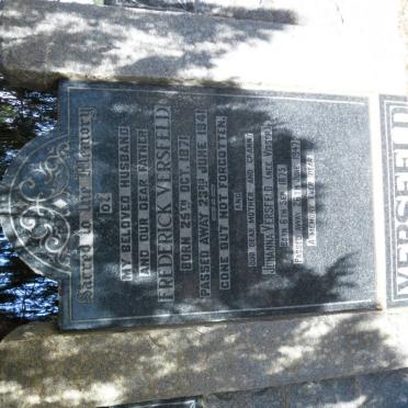 VERSFELD Frederick 1871-1941 &amp; Johanna VISSER 1875-1947