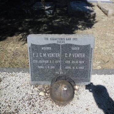 VENTER C.P. 1878-1960 &amp; F.J.G.M. OLIVIER 1877-1941