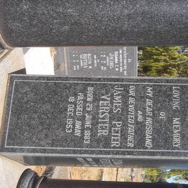 VERSTER James Peter 1883-1953 &amp; Lydia A. 1885-1969