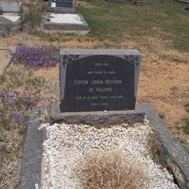 VILLIERS Gideon Josua Rossouw, de 1865-1945