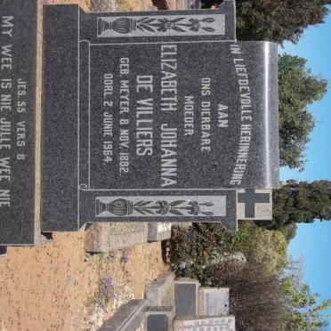 VILLIERS Elizabeth Johanna, de nee MEYER 1882-1964