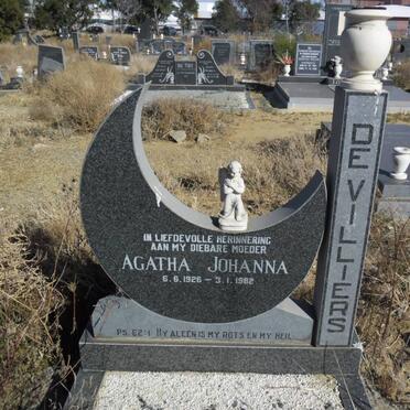VILLIERS Agatha Johanna, de 1926-1982