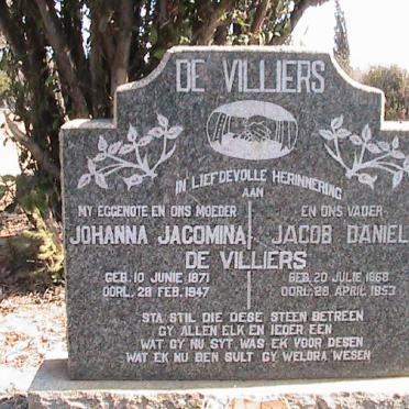 VILLIERS Jacob Daniel, de 1868-1953 &amp; Johanna Jacomina 1871-1947
