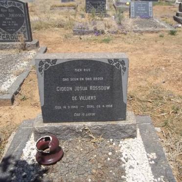 VILLIERS Gideon Josua Rossouw, de 1940-1958