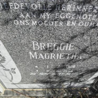 VISAGIE Breggie Magrietha 1919-1984 :: VISAGIE Christoffel Johannes Jacobus 1932-     