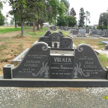 VOLKER Gerhard Gunther 1932-1971 &amp; Maud Estella KRAUCAMP 1931-1989