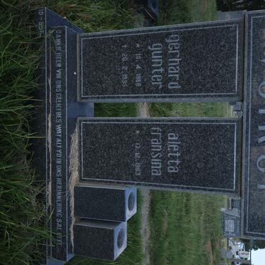 VOLKER Gerhard Gunter 1966-1995 &amp; Aletta Fransina 1963-