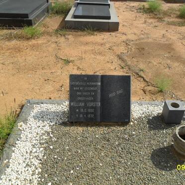 VORSTER William 1892-1972