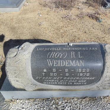 WEIDEMAN R.L. 1928-1972