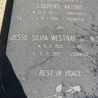 WESTRAY Jesse Silvia nee WOOD 1920-1997