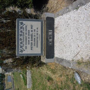 WET Pieter Daniël, de 1896-1941