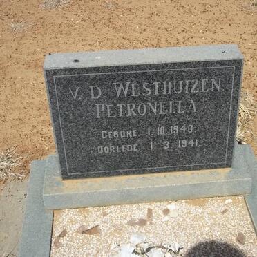 WESTHUIZEN Petronella, v.d. 1940-1941