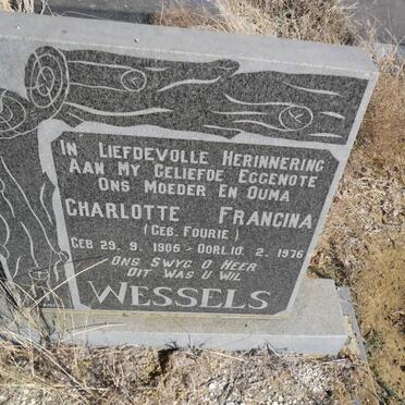 WESSELS Charlotte Francina nee FOURIE 1905-1976