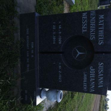 WESSELS Mattheus Hendrikus Wessel 1926-1994 &amp; Susanna Johanna 1927-