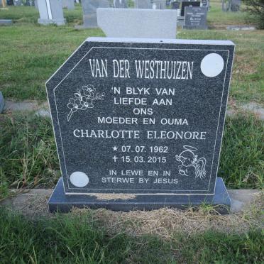 WESTHUIZEN Charlotte Eleonore, van der 1962-2015