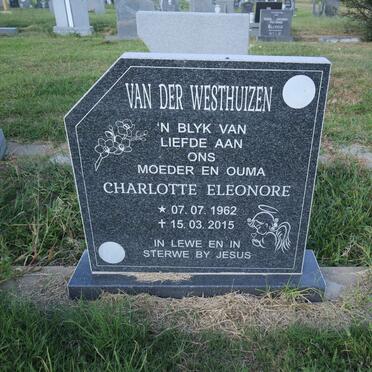WESTHUIZEN Charlotte Eleonore, van der 1962-2015